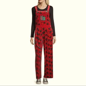 Whimsical Christmas tree jumpsuit overalls